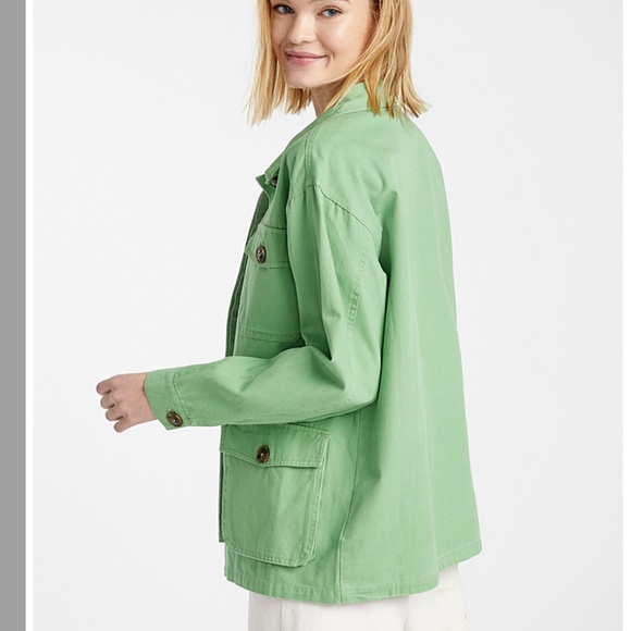 Retro mint sage green 100% cotton utility cargo jacket NWT - Picture 7 of 7